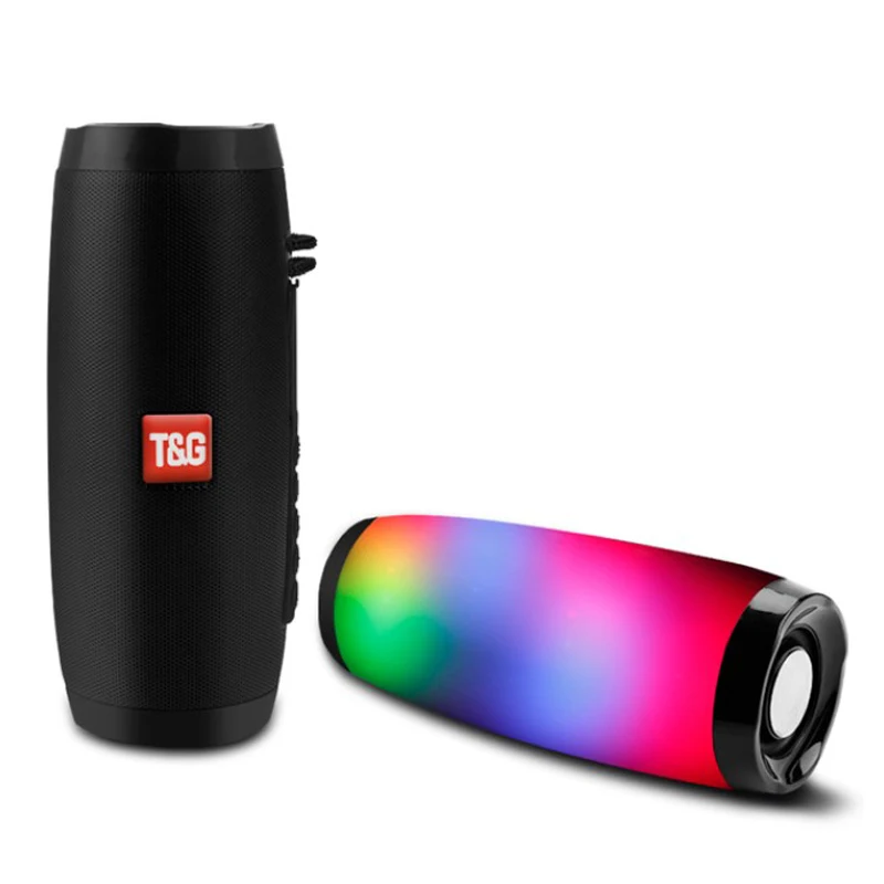 10W Portable Wireless Bluetooth Speaker LED Flashing Light With Rope Outdoor Loundspeaker 1200mAh Subwoofer FM Radio | Электроника