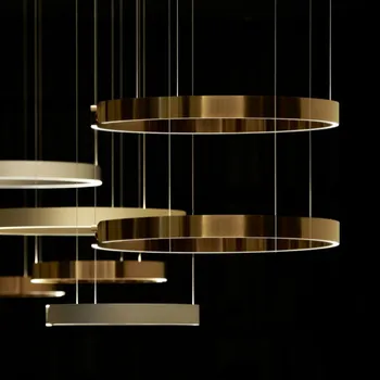

Germany Replica Design Circle LED Suspension luminaire lighting Touchless Control Hanging Lamp Modern Ring Light Kitchen Home