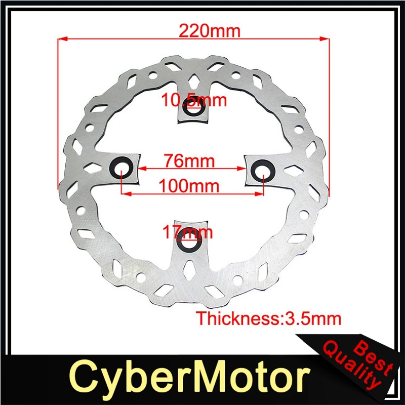 220mm Front Brake Disc Disk Rotor For 125cc 140cc 150cc 160cc 190cc Pit
