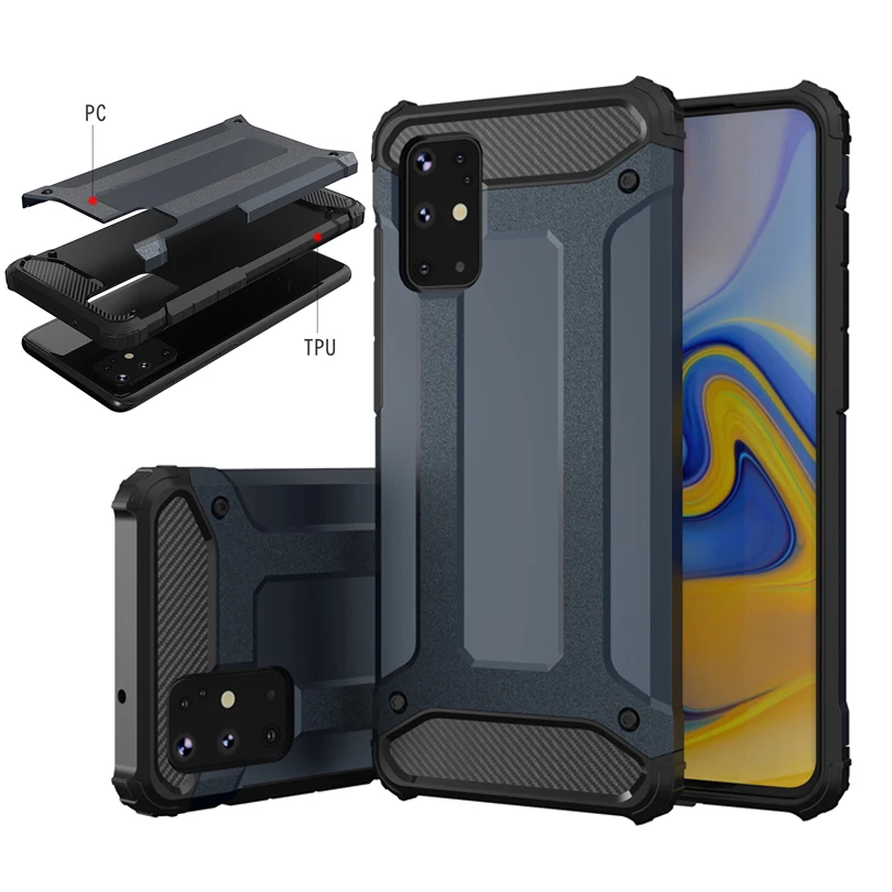 Гибридный Прочный чехол 2 в 1 для телефона Samsung Galaxy S20 Ultra Plus матовый сверхпрочный