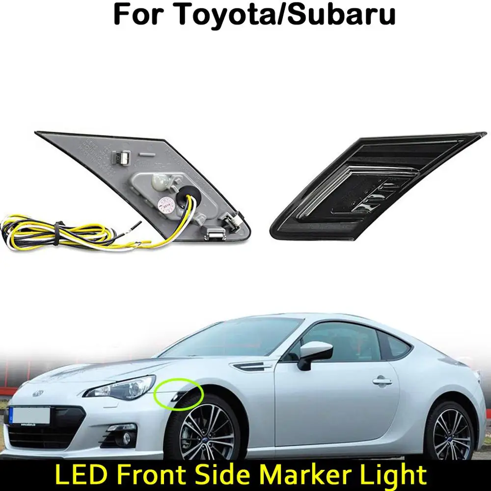 ForSubaruBRZToyotaGT86ScionCarfrontamberLEDsidemarkerlamp