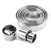14pcs/Set Stainless Steel Round Cutter Cookie Moulds Biscuit Cutter Circle DIY Mousse Cake Dessert patisserie Decorating Tool ► Photo 2/6