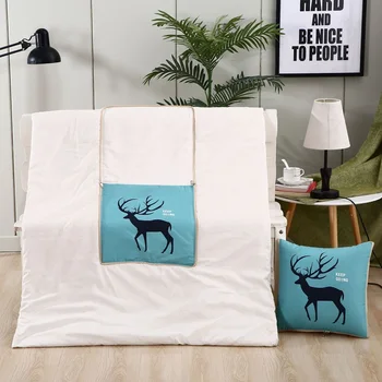 

Cartoon Foldable Patchwork Quilt Blanket Office Car Throw Pillow Back Cushion Printed Square Home 2 in 1 Multifunction Blanket