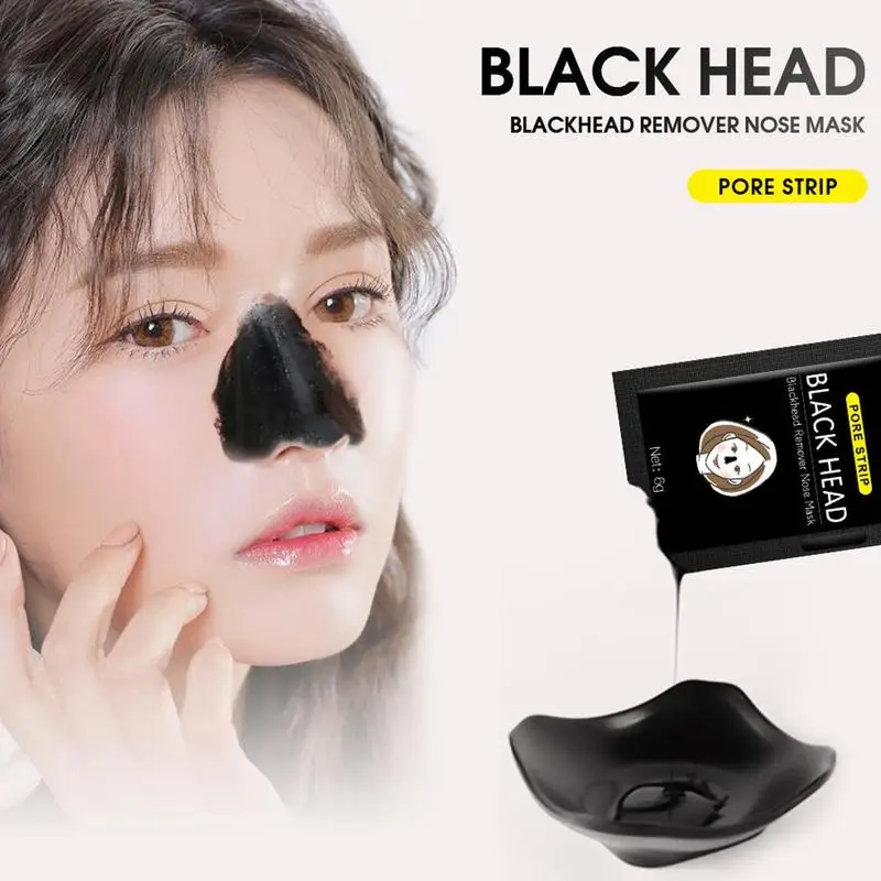 Бамбуковый уголь, новая всасывающая маска для лица, глубокое очищение, черная грязевая маска, легко вытягивается из черных точек, маска для удаления черных точек