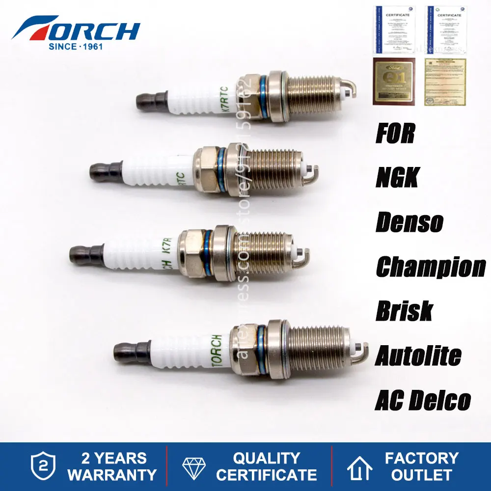 4-8PCS-Spark-Plugs-TORCH-K7RTC-Replace-for-BKR6EZB-BKR7ESB-D-BKR7ESBD ...