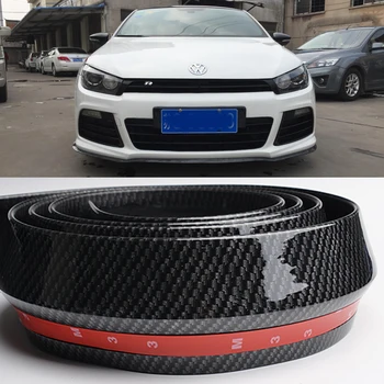 

Front Bumper Lip Splitter Protector Body Spoiler Valance Chin Rubber for vw polo