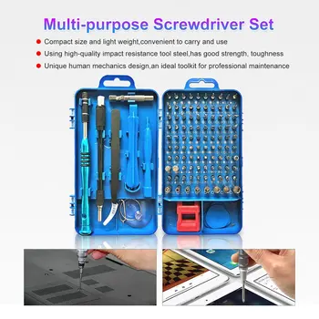 

112Pcs Multi-purpose Screwdriver Set Tweezer for Mobile Phone Repair Disassemble Part Replacement Tools Suit