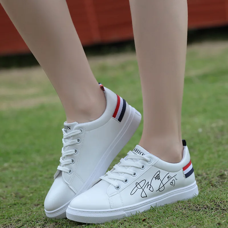 

2018 Summer New Style Yang Mi Signature Celebrity Style Shoes Lace-up Low-Cut Casual Comfortable Flat WOMEN'S Shoes