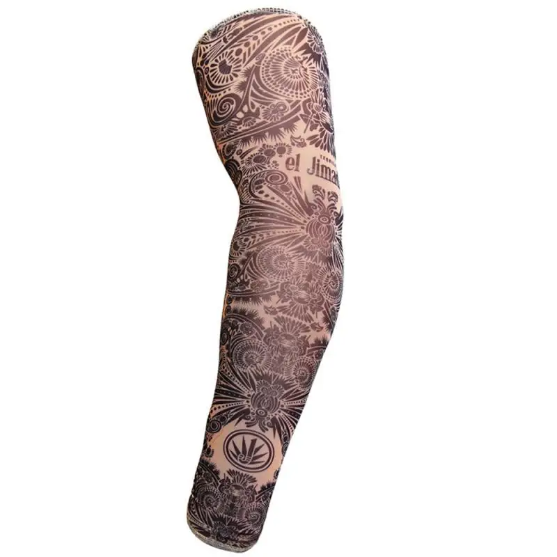 1Pc 3D Tattoo Outdoor Cycling Sleeves Sun Protection Arm Sleeves Ice Arm Sleeves Cooling Arm Sleeves Cover Arm warmer UV Protection MTB Bike Bicycle Ridding