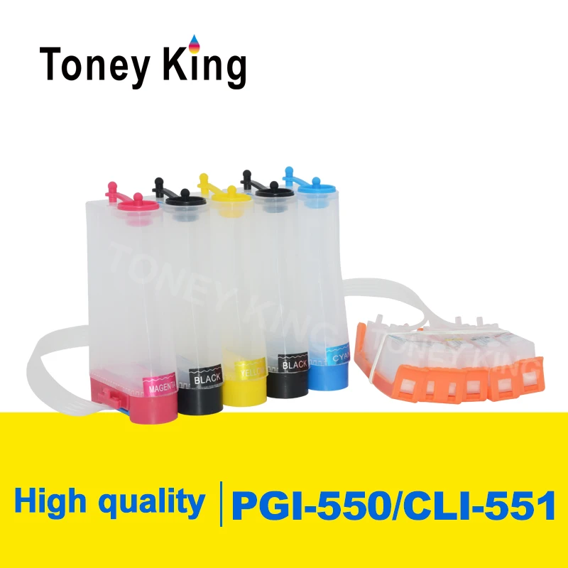Toney King PGI-550 CLI-551 СНПЧ система подачи чернил для Canon PIXMA MG5450 MG5550 MG5650 - Цена: 1 931,48 руб.