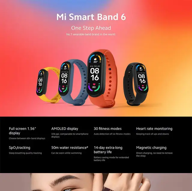 Original Xiaomi Mi Band 6 Smart Watch Bracelet Global Version