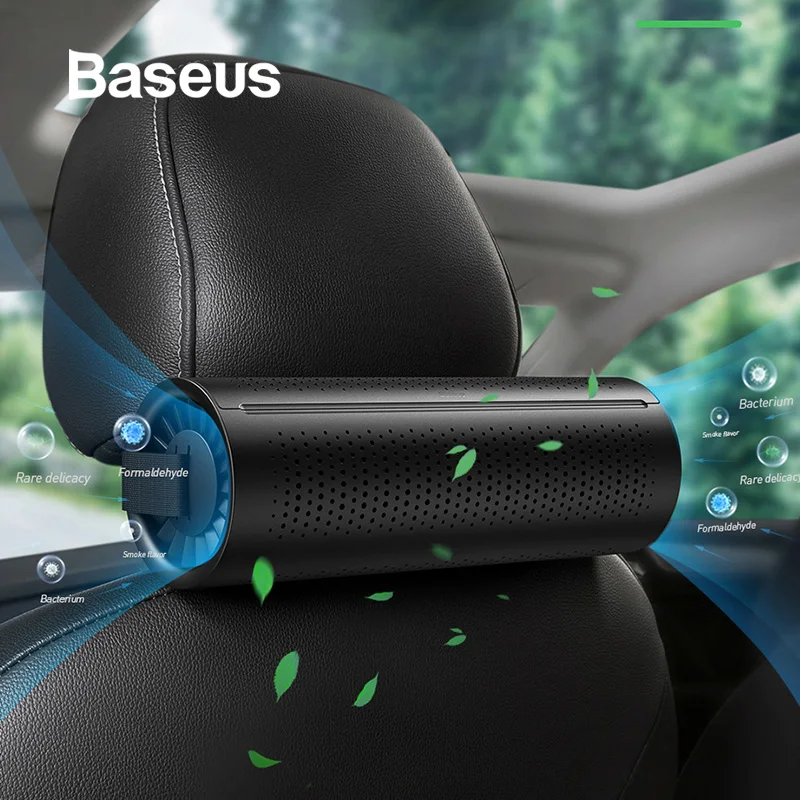 Baseus Car Air Purifier Vehicle Air Cleaner Air Freshener Auto Mist Maker Pm2.5 Eliminator Activated Carbon Crystal Purifying