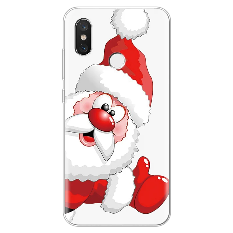Рождество Санта Клаус мягкий с рисунком из ТПУ чехол для Xiaomi Redmi K20 S2 7A Note 4 Global 3 5 6 7
