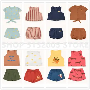 

IN STOCK 2020TC Spring and Summer New Children's Vest and Shorts Set Toddler Boys Clothing Set
