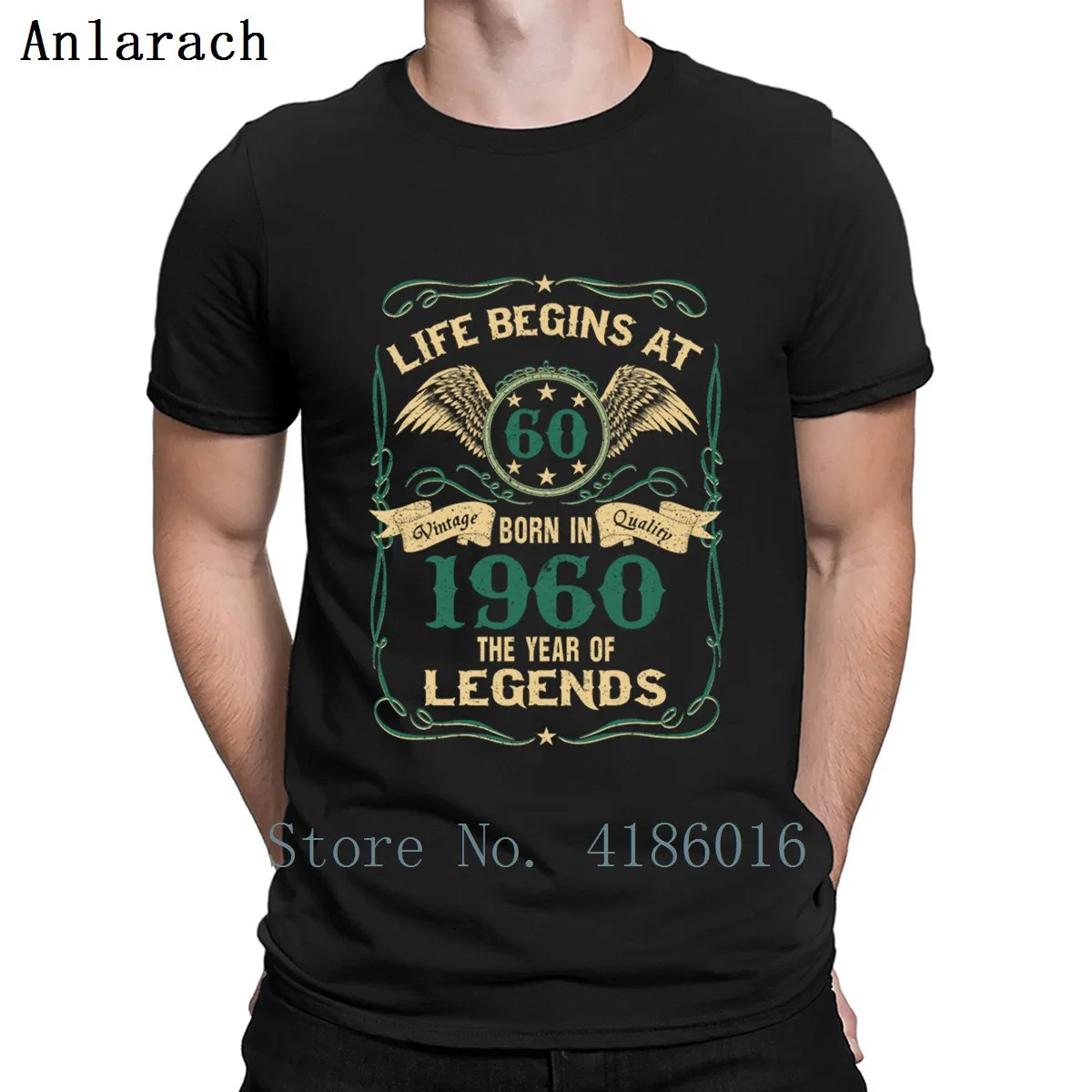 

Life Begins At 60 Born In 1960 The Year Of Legends T Shirt Humor Standard Leisure Customized Big Size S-5xl Short Sleeve Shirt