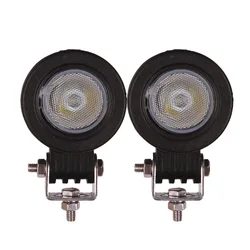 2PCS 10W LED WORK LIGHT MOTORCYLE CAR ATV SUV TRUCK WAGON CAMPER BICYCLE 12V 24V SPOT FLOOD DRIVING HEADLIGHT AUXILIARY FOG LAMP