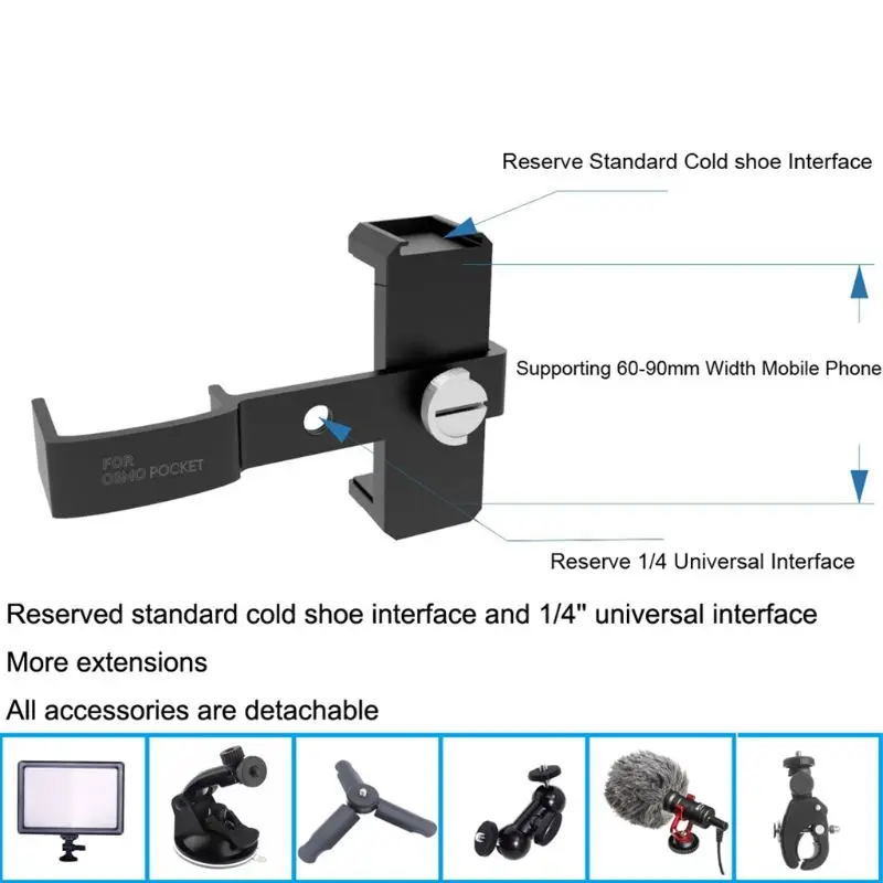 Прочная металлическая удлинительная палка для селфи кронштейн для DJI OSMO Карманный карданный камеры аксессуары