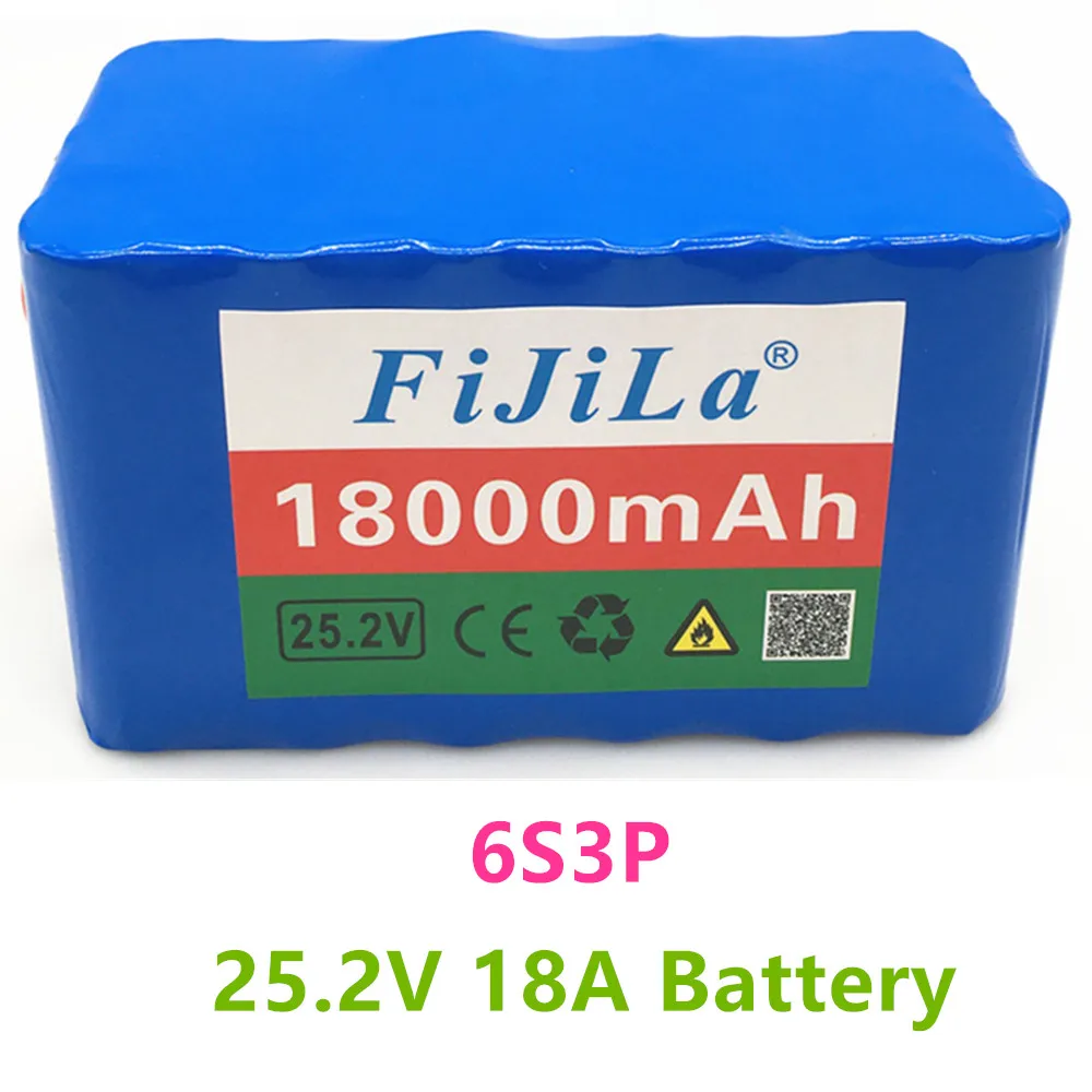 100% новый 6s3p 25 2 V 18Ah литиевый аккумулятор v 18000mAh Электрический велосипед