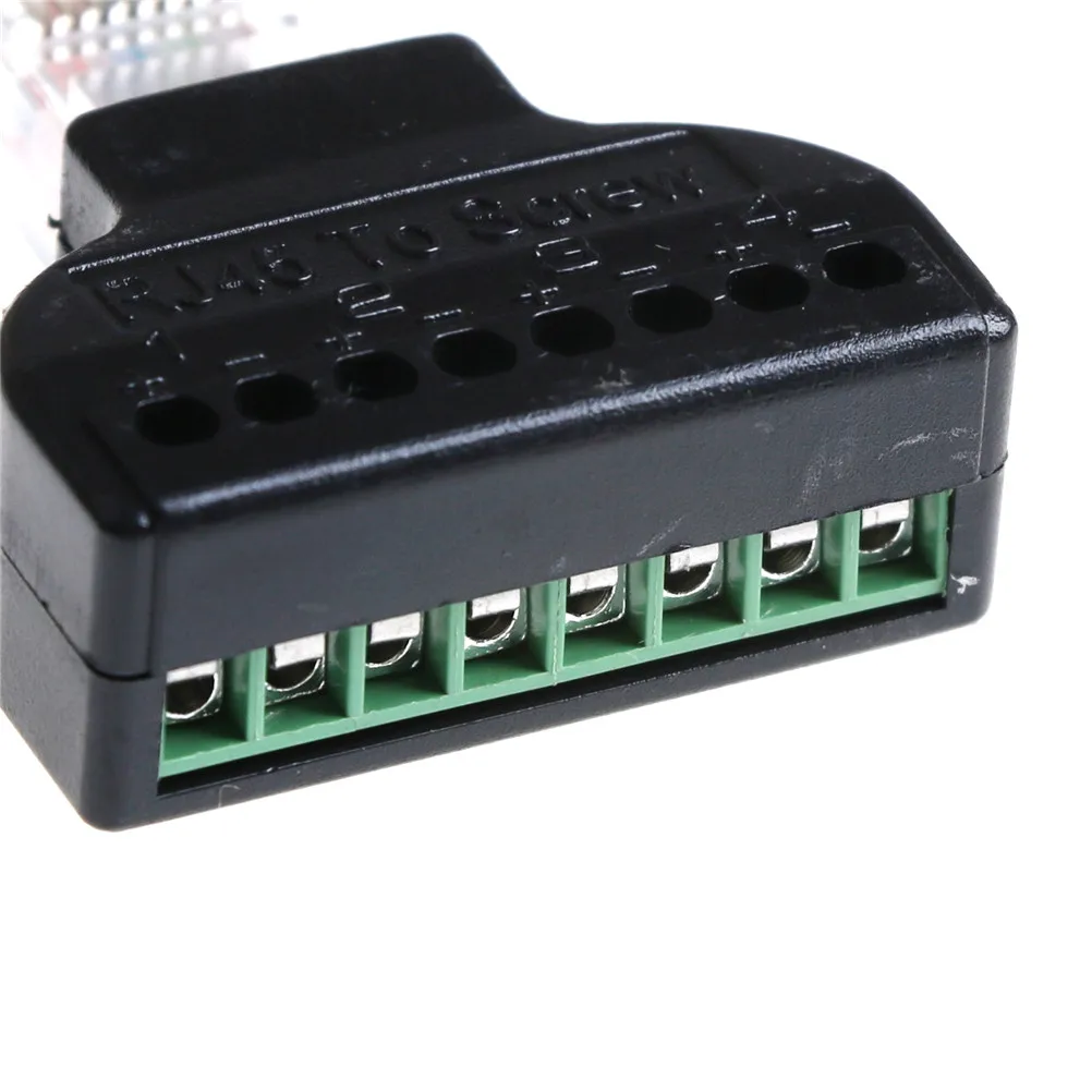 Новое поступление 1 шт. RJ45 Ethernet Мужской до 8 Pin AV терминал винт адаптер Блок