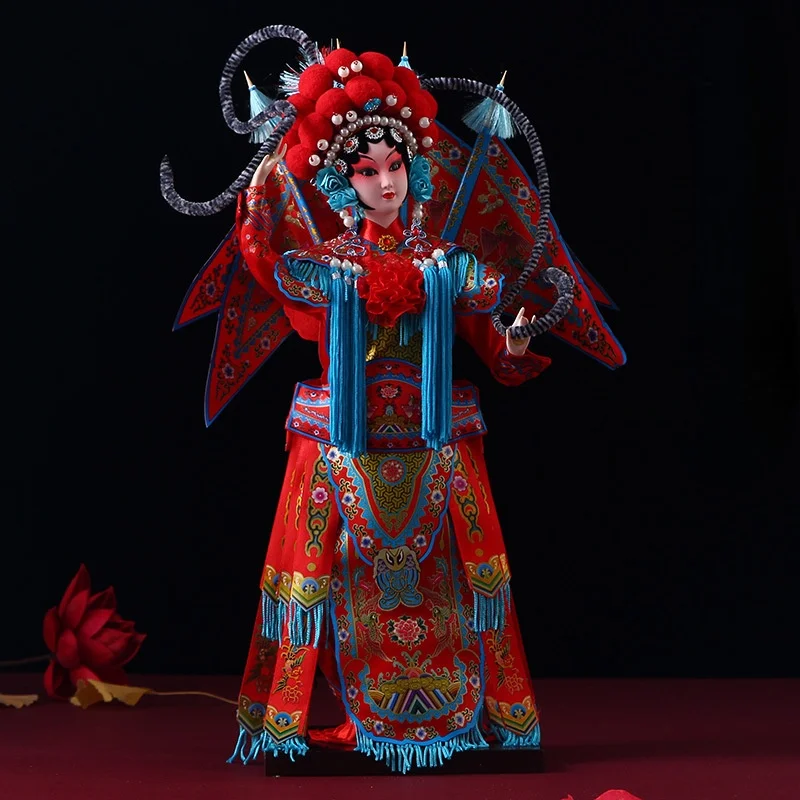 

Chinese style characteristic silk Figurine doll ornament small gift Peking Opera figure mask Chinese traditional handicrafts