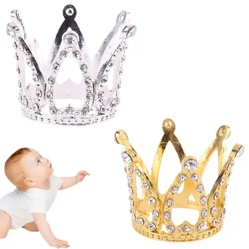 Newborn Photography accessory /& photoshoot prop Baby accessory Handmade Gold Star Lace Crown First birthday Crown
