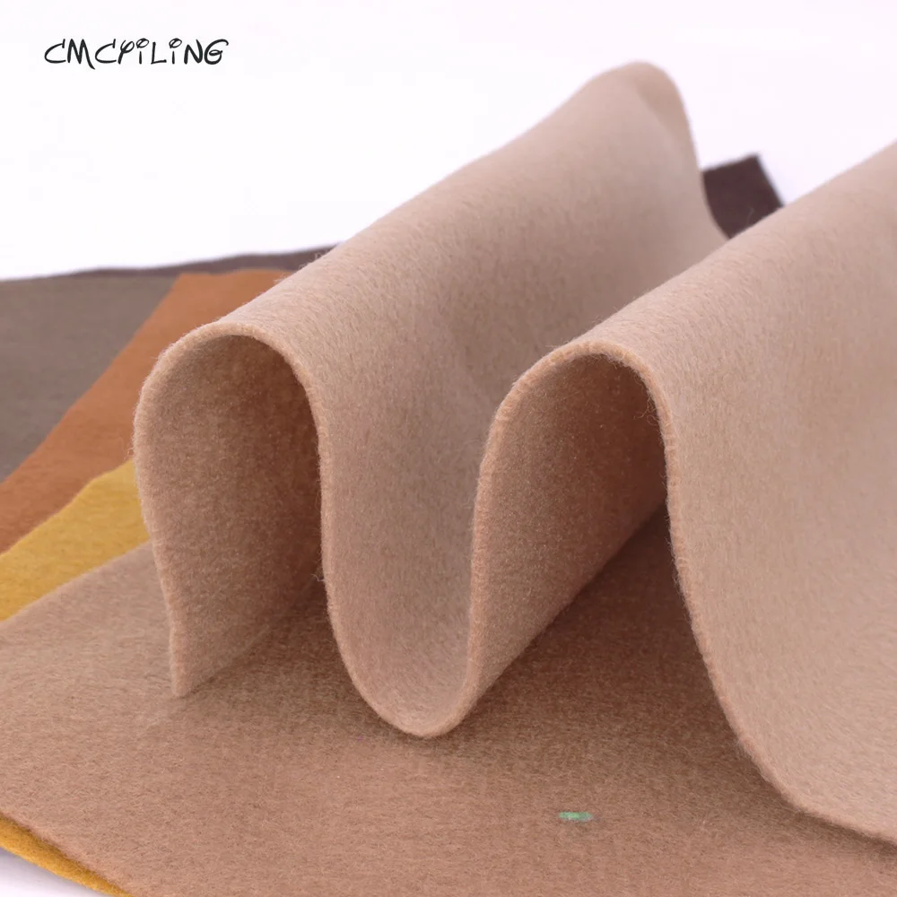 Flesh/Brown/Chocolate Color Soft Felt Felt Craft Polyester NonWoven Fabric Decoration Material For Scrapbooking Sewing Toys