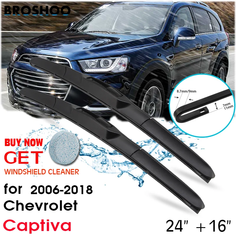Car Wiper Blade Front Window Windscreen Windshield Wipers Blades Auto Accessories For Chevrolet Captiva 24"+16" 2006-2018 1