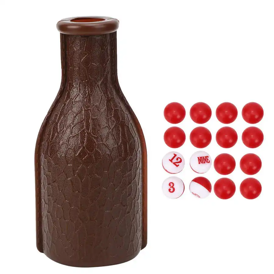 1 Set billiard shaker bottle with 16 numbered marbles dice box accessories billiard shaker bottle