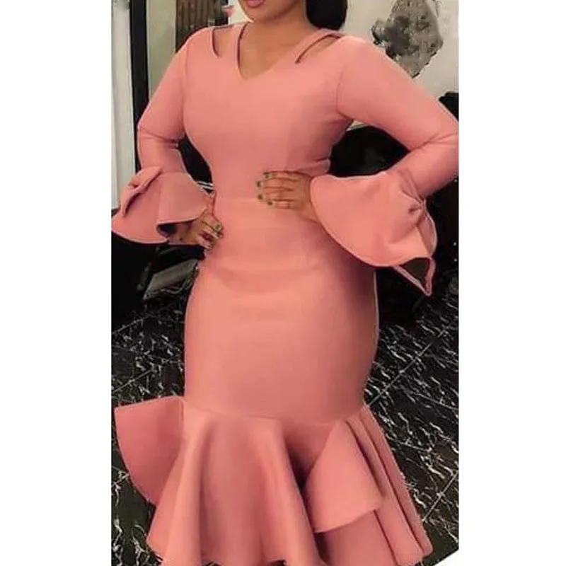 Mooie Vrouwen Hollow Out Schouder Party Dress Elegant Slim Ruches Jurk Lange Mouwen Bowtie Bodycon Jurk Mooie Vrouwen Hollow Out Schouder Party Dress Elegant Slim Ruches Jurk Lange Mouwen Bowtie Bodycon Jurk