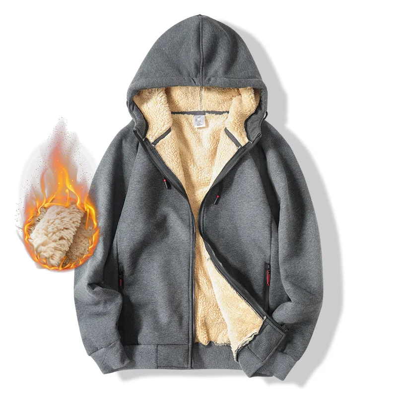 

8XL Winter Men Sport Jacket Thick Fleece Warm Hoodie Sweatshirt Running Jogger Fitness Gym Workout Casual Jacket Sportswear