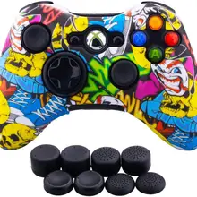 ZOMTOP защита для переноса воды с принтом кожи для Microsoft Xbox 360 проводной/беспроводной контроллер силиконовый чехол Крышка крышки