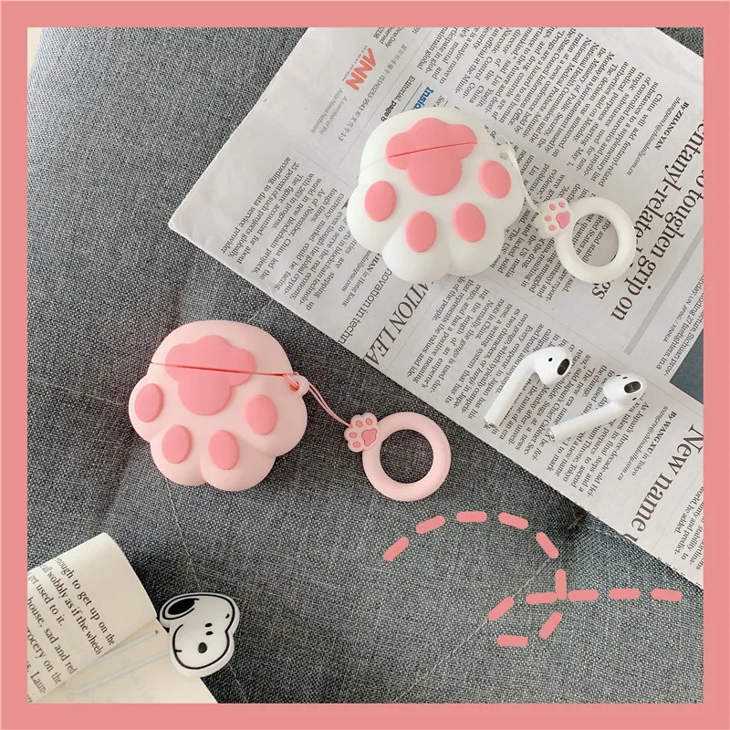 

Cartoon Wireless Bluetooth Earphone Case for Apple AirPods 1 2 Soft Silicone Charging Headphones Cases Cover for Apple Air Pods Cat claw Earphone Cover