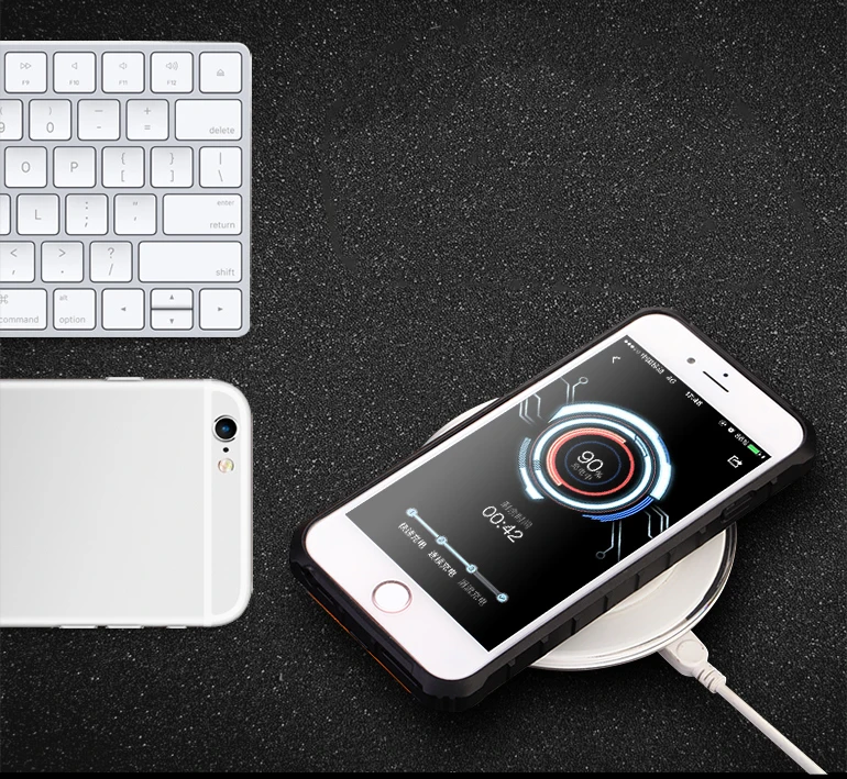 Тонкий ударопрочный чехол для зарядного устройства для iPhone X XS, внешний беспроводной Чехол для банка питания, задняя крышка с зажимом для зарядки аккумулятора, задняя крышка