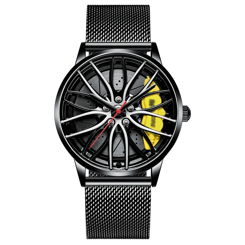 Men's Watches Waterproof Wheel Watch Car Rim Watch Quartz Men's Sports Watches For Men Clock Mens Spinning Watches 