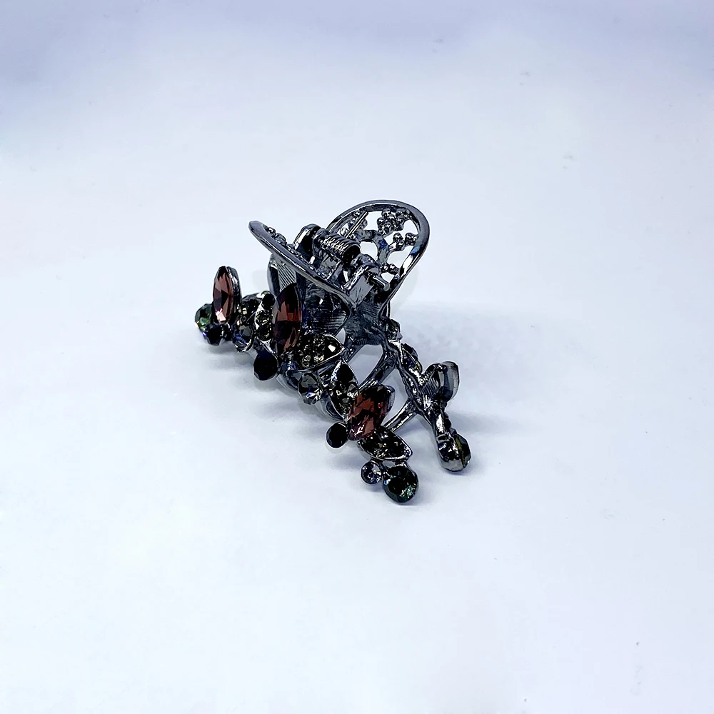 Hair Accessory Hair Clip Jewelry Accessories Retro Crystal Flower Hair Claw Crab Clip For Women Girls Hairpin Jewelry Rhinestone Leaf Wedding Hair