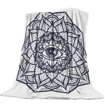 

Eye Mandala Art Throw Blanket Bedspread Soft Fleece Blanket Air/Sofa/Bedding Winter Bedsheet