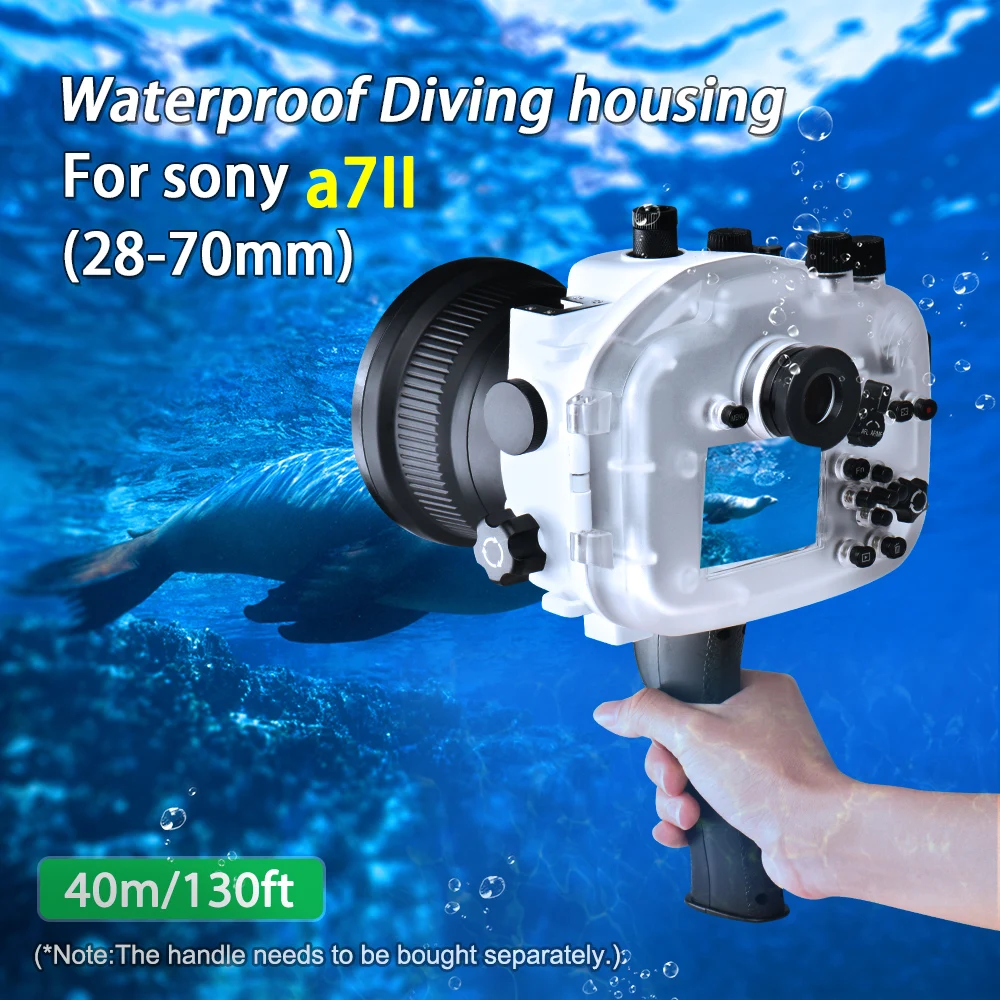 Водонепроницаемая сумка для камеры sony A7II с объективами 28-70 мм 40 м/130 футов чехол для камеры для дайвинга для подводного фотографического оборудования 1 шт