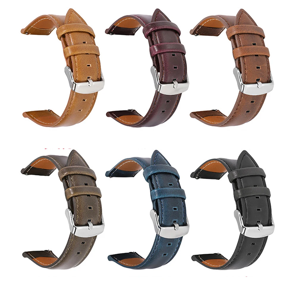 

22mm strap For Fossil Gen 5 Carlyle HR Julianna HR Leather Wrist Band for Fossil Sport 43mm / Q Explorist HR Gen 4 Watchbands