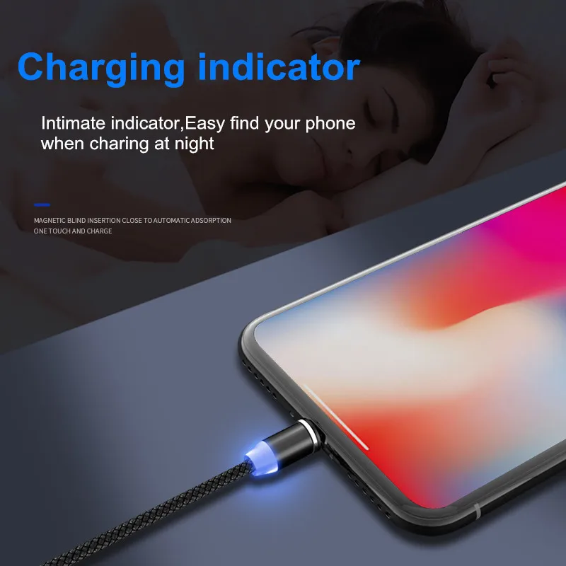 Магнитный кабель Vanniso 2 м Micro USB Type C для iPhone xs Samsung быстрая зарядка магнитные