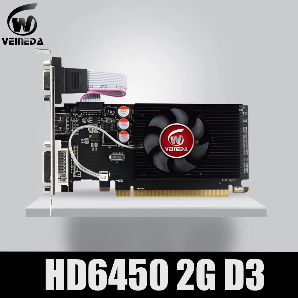 Cena Oryginalne karty graficzne GPU Veineda HD6450 2GB karta graficzna DDR3 HDMI pci express do gier ATI Radeon