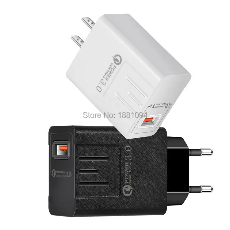 200 шт/партия EU US plug QC3.0 USB зарядное устройство Быстрая зарядка быстрое зарядное устройство USB настенный адаптер для зарядки для мобильного телефона