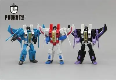 Pocket Brand 3 шт. Набор Новая трансформация MFT старкрим Ramjet Dirge Skywarp Thundercracker Воздушный самолет отряд фигурка 11 см - Цвет: Pocket Brand