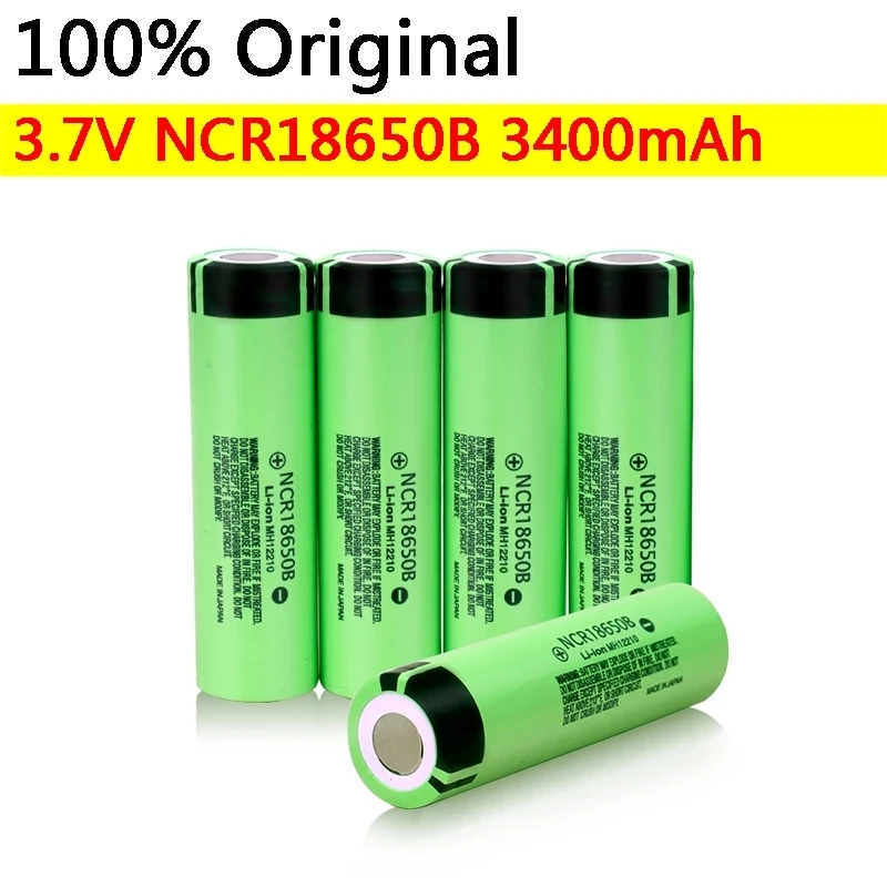 100% original ncr18650b-3400mah rechargeable lithium battery 3.7V 18650 3400mah free of postage+LED flashlight | Электроника