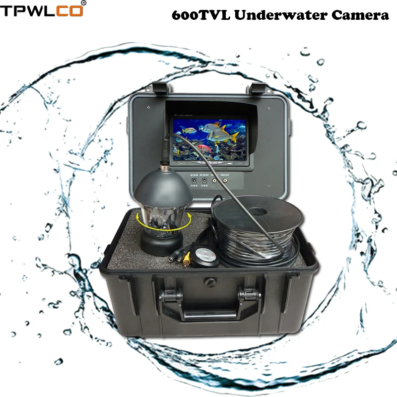 

7inch 700TVL Fish Finder Underwater Ice/Fishing Camera 20m Cable 360 degree Rotating Video Camera With 12pcs LEDS DVR Recorder