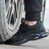 Zapatos de seguridad con punta de acero para hombre, zapatillas de trabajo indestructibles antiperforación, a la moda ► Foto 3/6