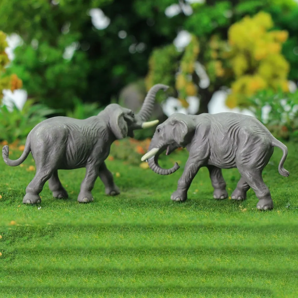 20pcs Model Railway HO Scale Elephants PVC 1:87 Well Painted Elephant Animals