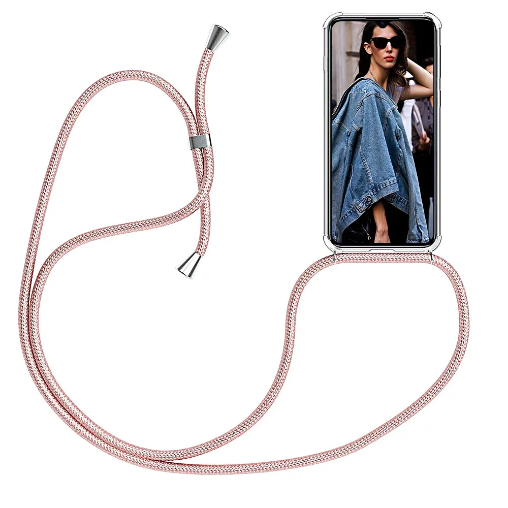 Funda de móvil con cordón, accesorio que se puede colgar del cuello, cadena para Xiaomi Redmi Note, 10, 9S, 9, 8T, 8, 7A, 7, 6 y 5 Pro