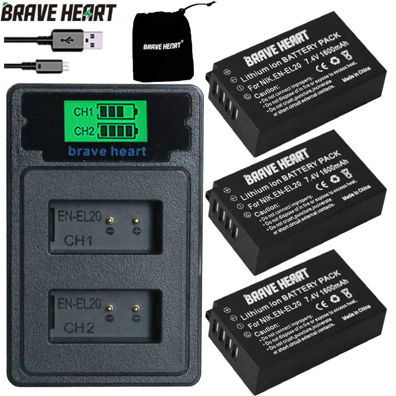 Аккумулятор BATERIA ENEL20 светодиодный USB зарядное устройство для Nikon Coolpix P1000 Nikon1 J1 J2 J3