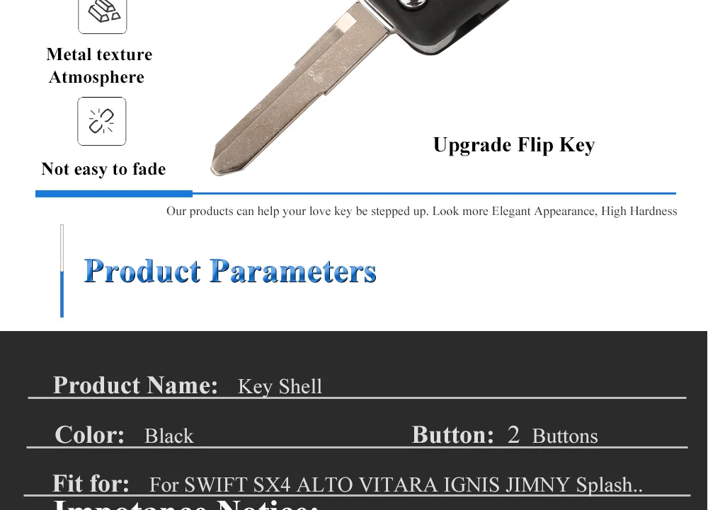 Jinyuqin 10/20pcs 2 pulsanti di ricambio modificato Flip Remote Key Case Shell per Suzuki Swift SX4 Jimny Vitara Fob Key Cover 10 Jinyuqin 10/20pcs 2 pulsanti di ricambio modificato Flip Remote Key Case Shell per Suzuki Swift SX4 Jimny Vitara Fob Key Cover - H173955fa1e8c447f914d1794c9cdb6f1W