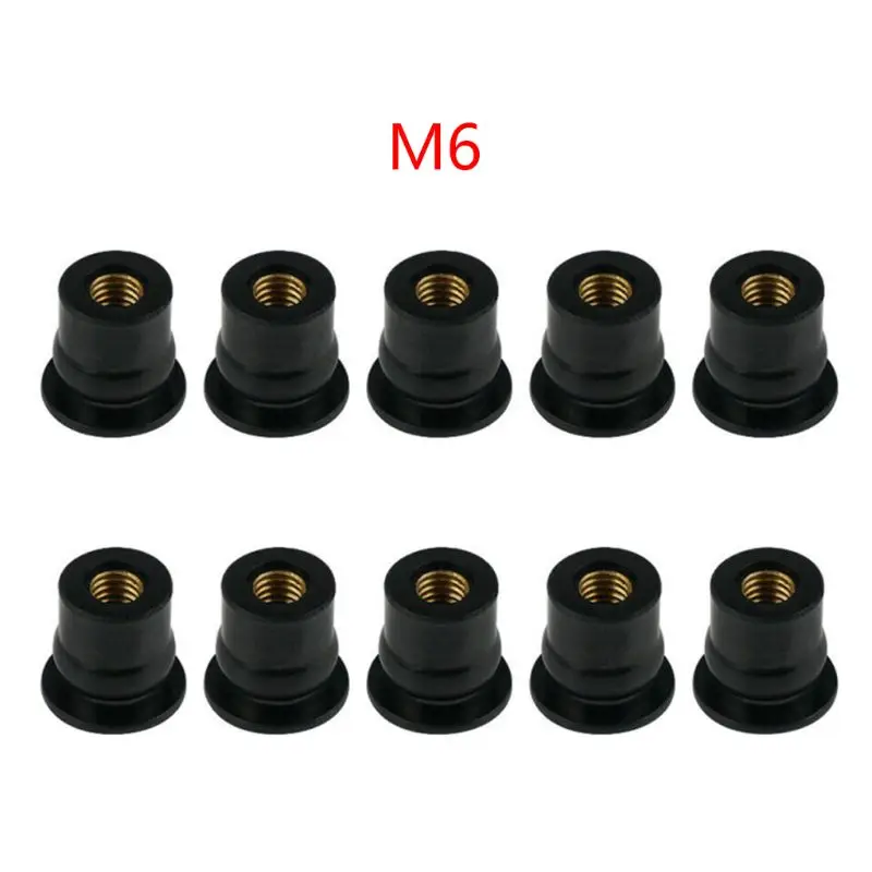 

M4/M5/M6 Rubber Well Nuts Blind Fastener Windscreen Windshield Fairing Cowl